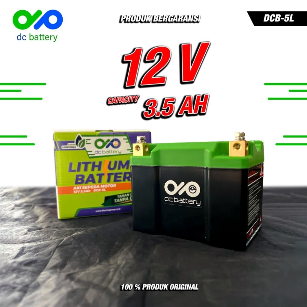 AKI MOTOR DC BATTERY LITHIUM GTZ5S DCB-5L 12 V 3.5 Ah