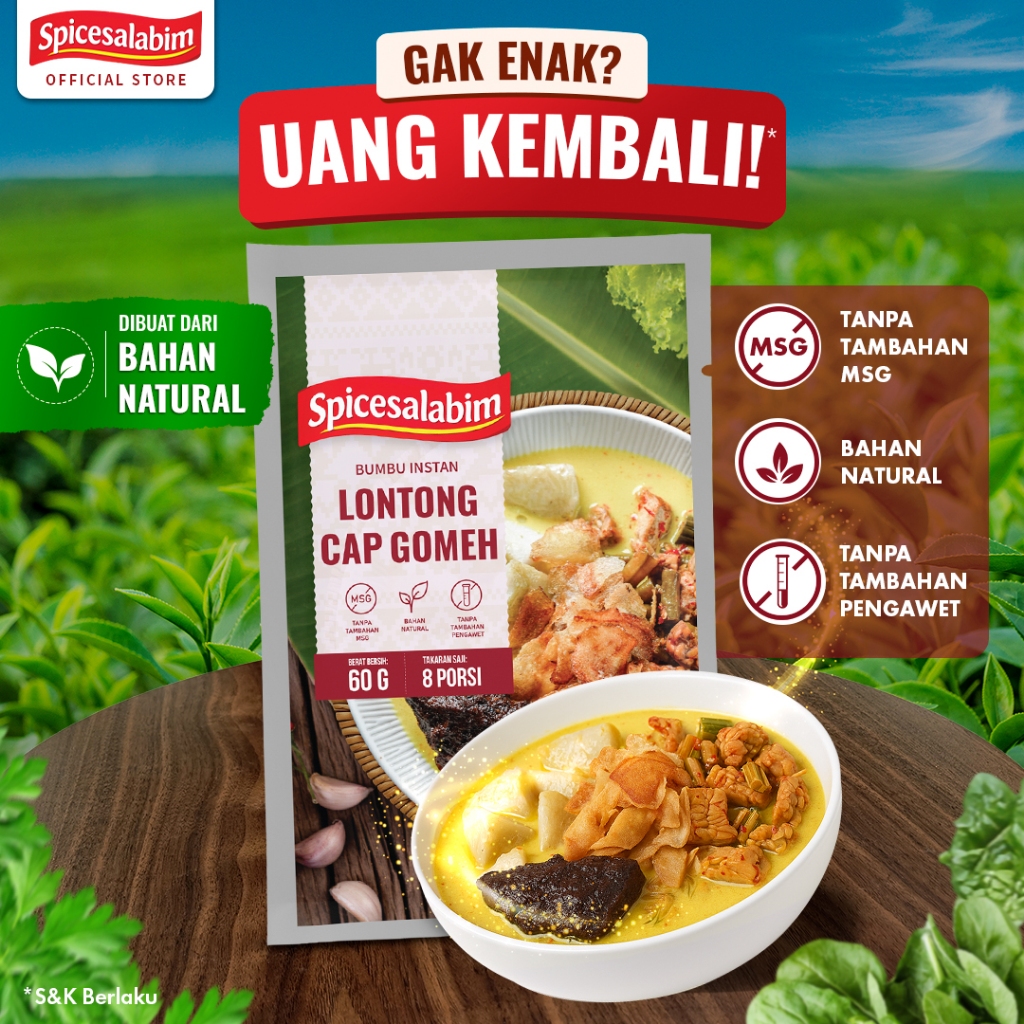 Bumbu Lontong Cap Gomeh Instan - Ajaib, Masak Jadi Mudah & Enak | Spicesalabim