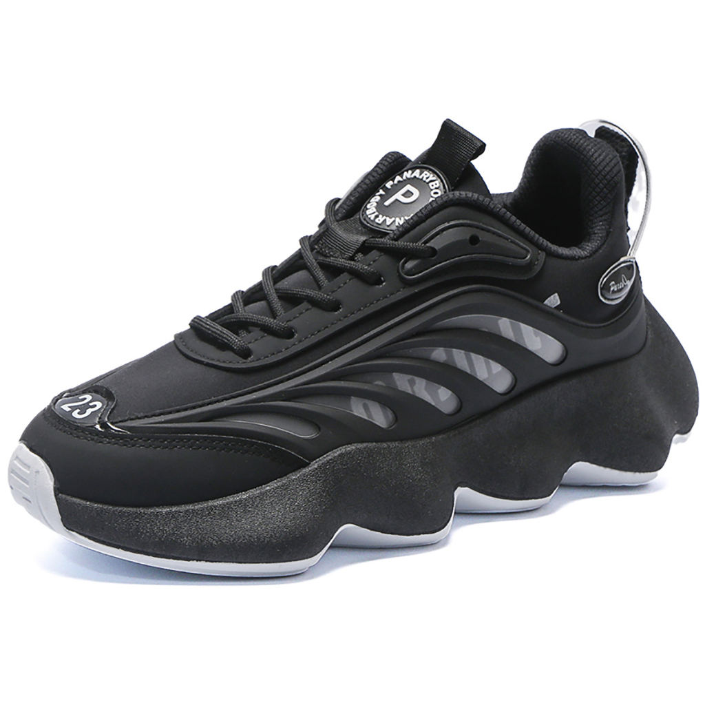 PANARYBODY Sepatu Pria Sporty Hitam Putih Nyaman Model Terbaru Kekinian Sepatu Sneakers Cowok QN237