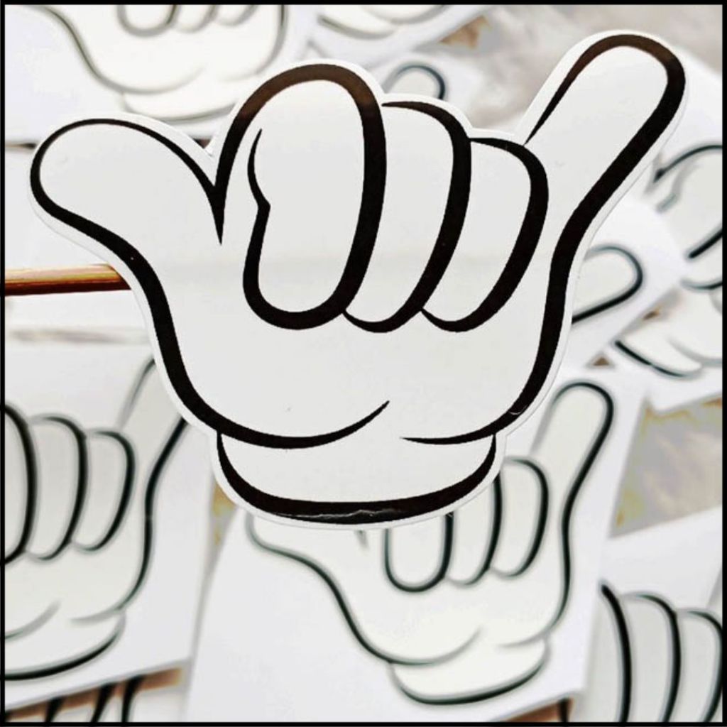 Stiker Print Cutting Tangan Metal/Oleng Stiker Sintak Cutting Stiker Tangan Jari Print Cutting