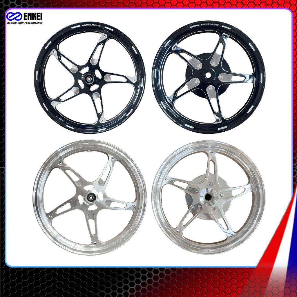 ENKEI Racing VELG CNC  Palang Bintang Ring 14  Honda Beat Vario 125 CNC  BEAT SCOOPY GENIO SPACY yam