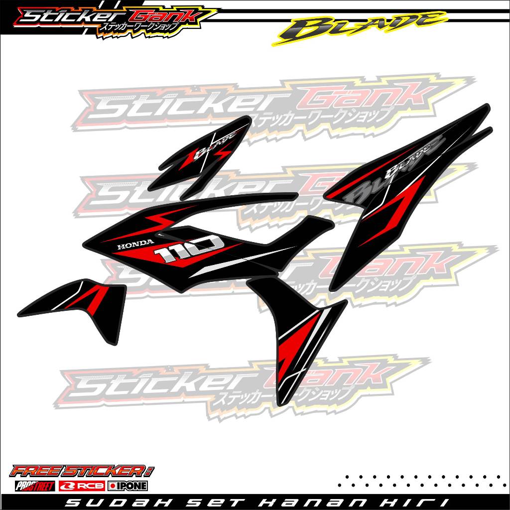 STRIPING VARIASI HONDA BLADE 110 / STICKER LIST VARIASI HONDA BLADE 110