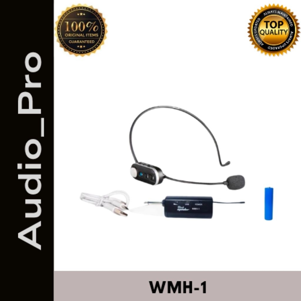 MIC HEADSET / MIC PIDATO WIRELESS BLACK SPIDER WMH-1