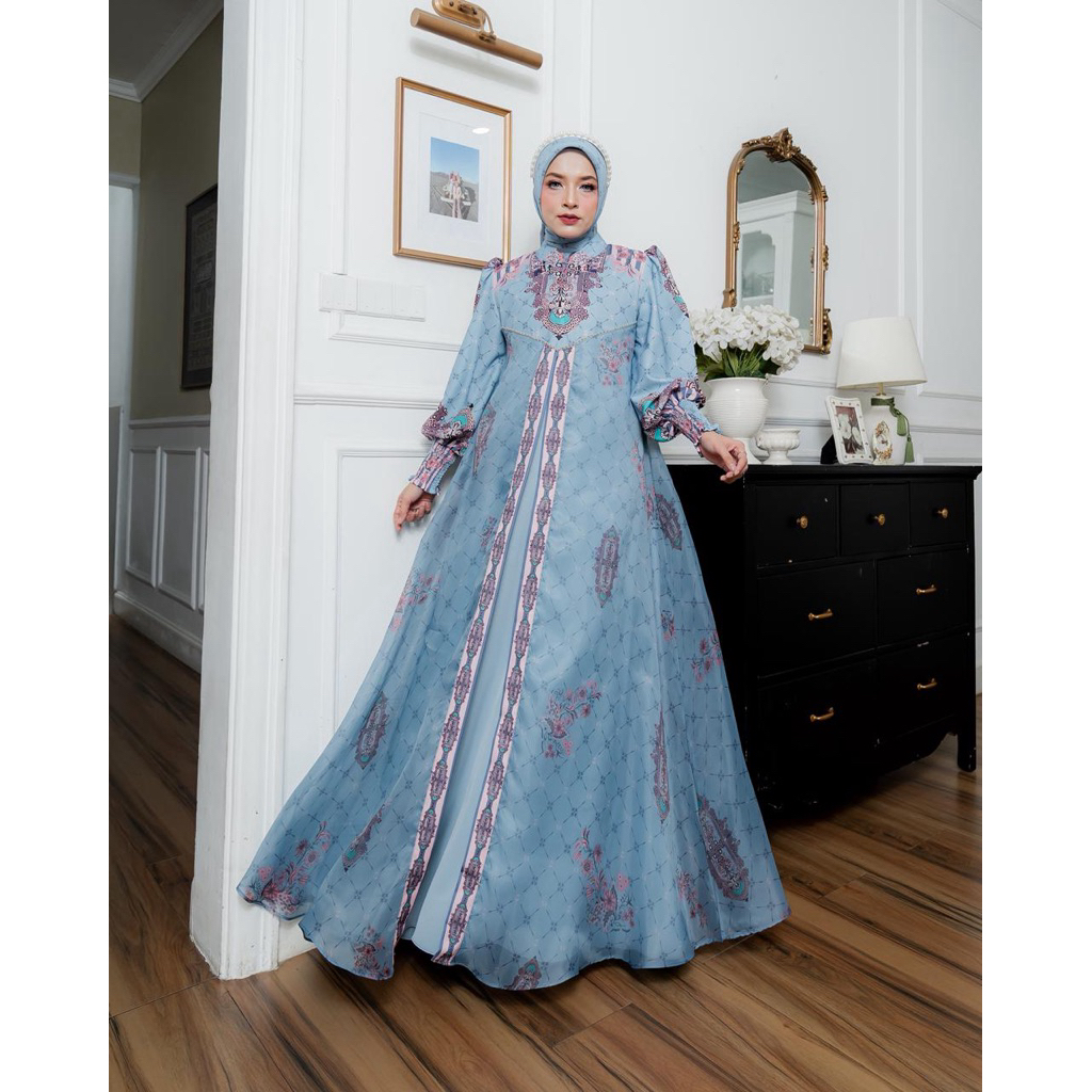 Maqeera Series by Eldeena gamis lebaran + hijab