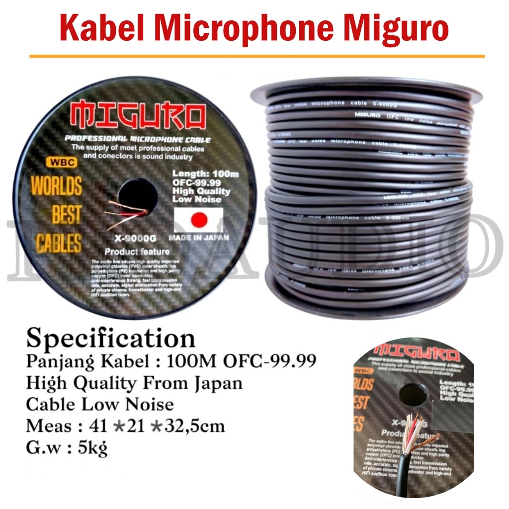 Kabel Mic Miguro X 9000 G / X9000 G / X 9000G / X9000G / X-9000G Original Cable Microphone Permeter 