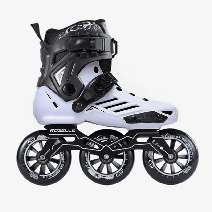 Original Sepatu roda ROSELLE inline skate speed 110mm adjustable 40 41 42 43 44 City Run three wheel