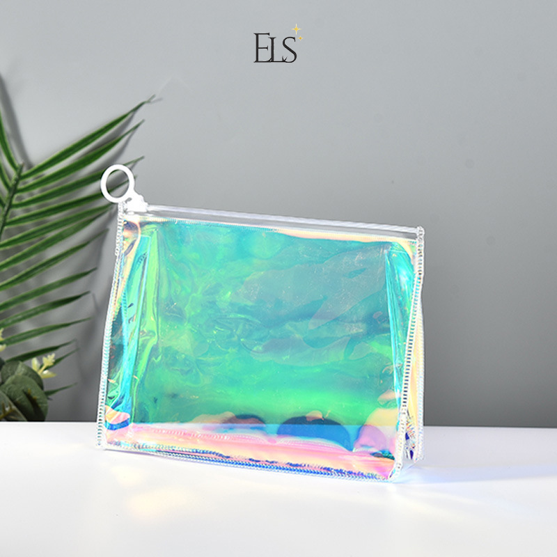 ELSA Makeup Pouch Hologram PVC Waterproof Pouch Ziplock Multifungsi Custom JH4164