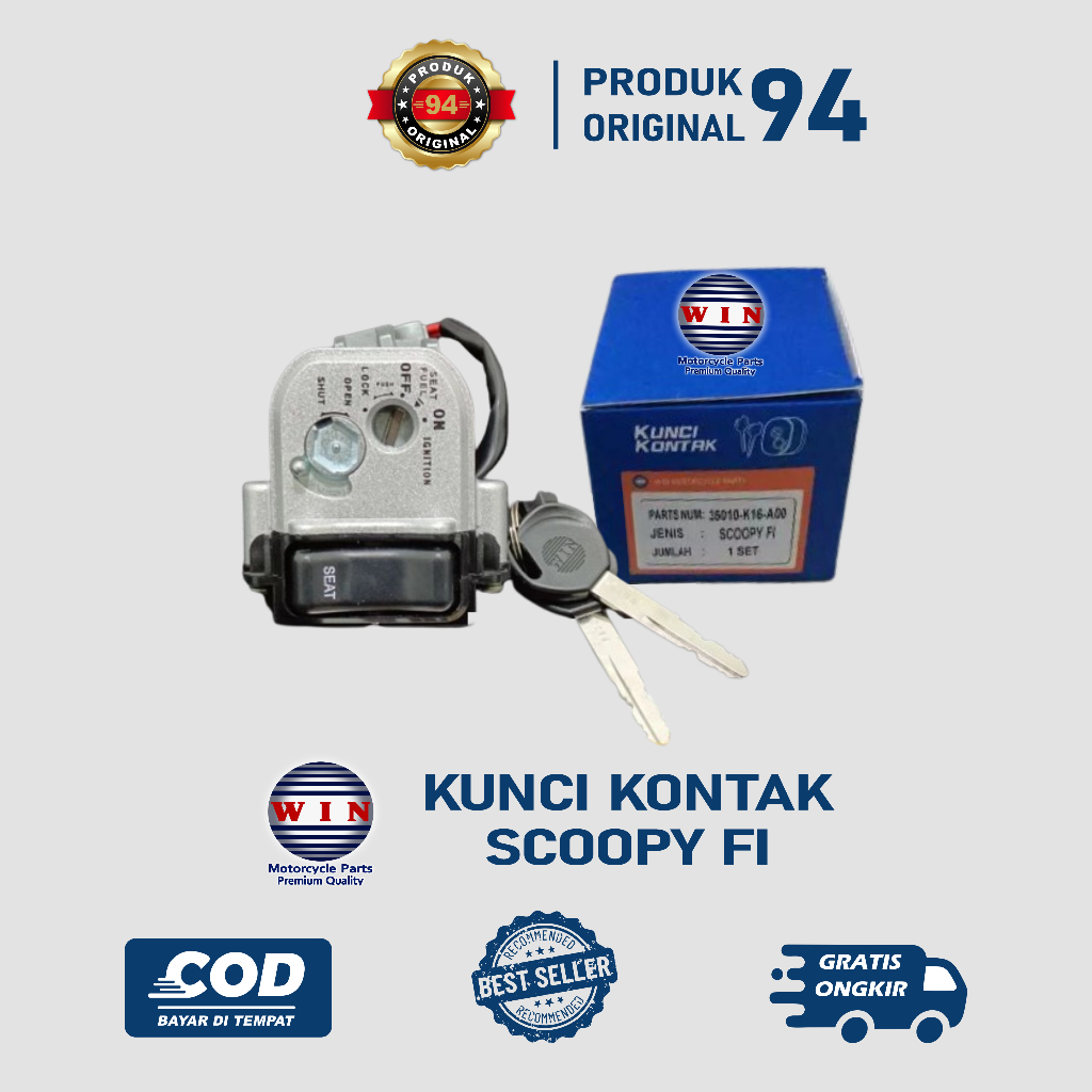 WIN Kunci Kontak Assy Honda Scoopy FI Original WIN