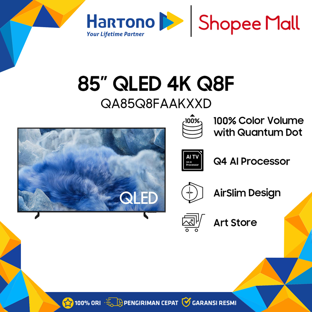 Samsung 85 Inch QLED Q8F 4K Samsung Vision AI Smart TV (2025) QA85Q8FAAKXXD