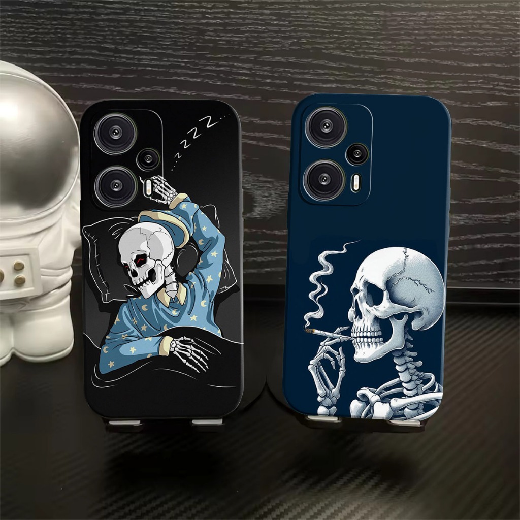 Case Hp Poco F5 F6 F4 F3 F1 - Pelindung Hp - Motif Tengkorak - Case Lentur - Bumper - Custom Case