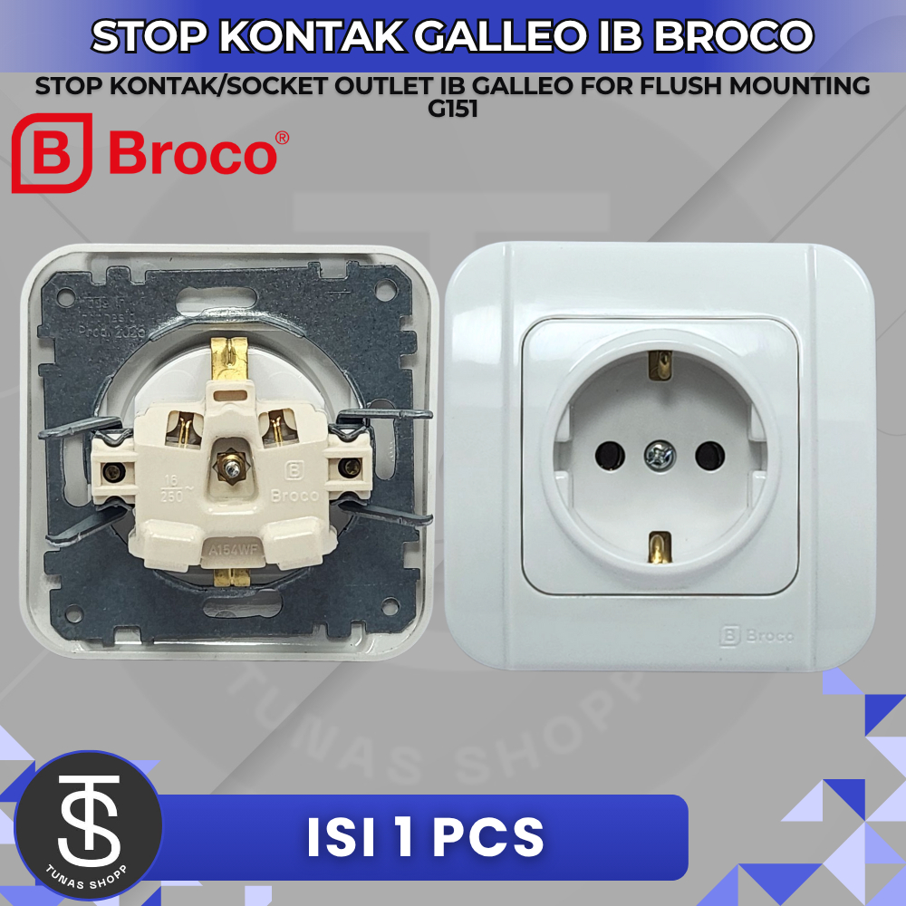 STOP KONTAK GALEO IB BROCO G151 / STOP KONTAK GALEO IB BROCO / Stop Kontak Broco Galeo IB / Stop Kon