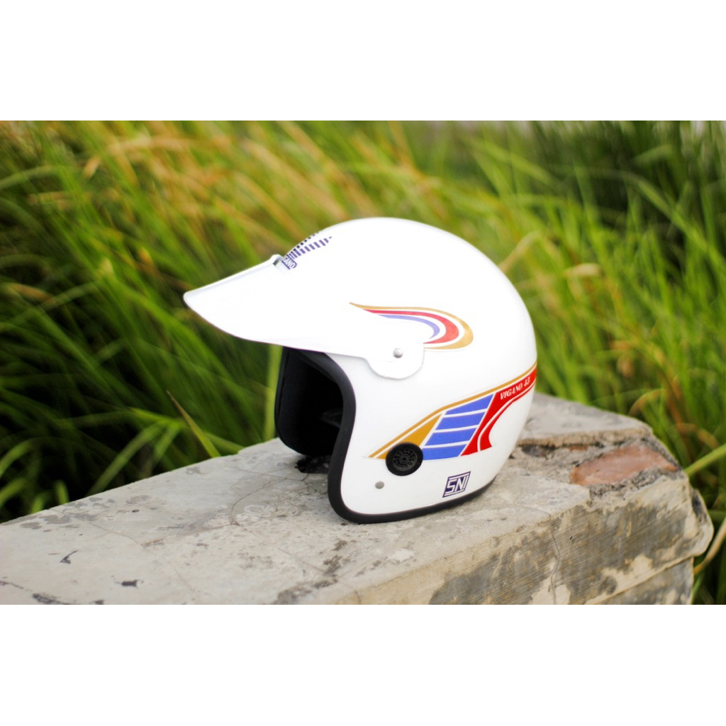 HELM DMI VIGANO 45 PUTIH/HITAM