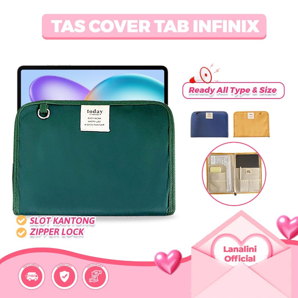 Tas Tablet Pria Case Infinix XPad Edge 20 Pro 12.1" 12 Inch 2025 WiFi 4G LTE Tab Pouch Model Polos H