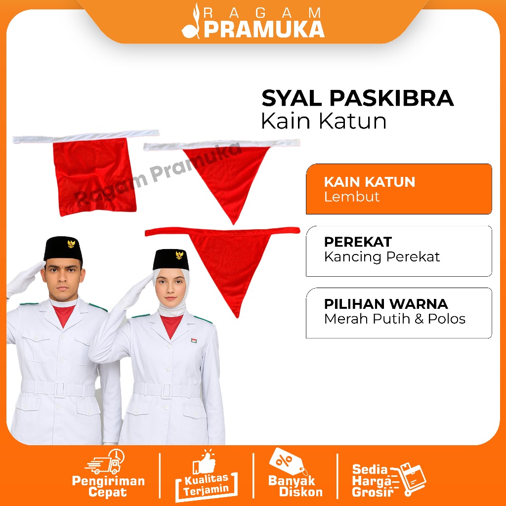Syal Paskibra Syal Paskibraka Syal Paskibra Segitiga Syal Paskibra Persegi Syal Paskibra Perekat Sya