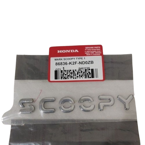 Emblem logo Prestige Honda Scoopy Silver Original