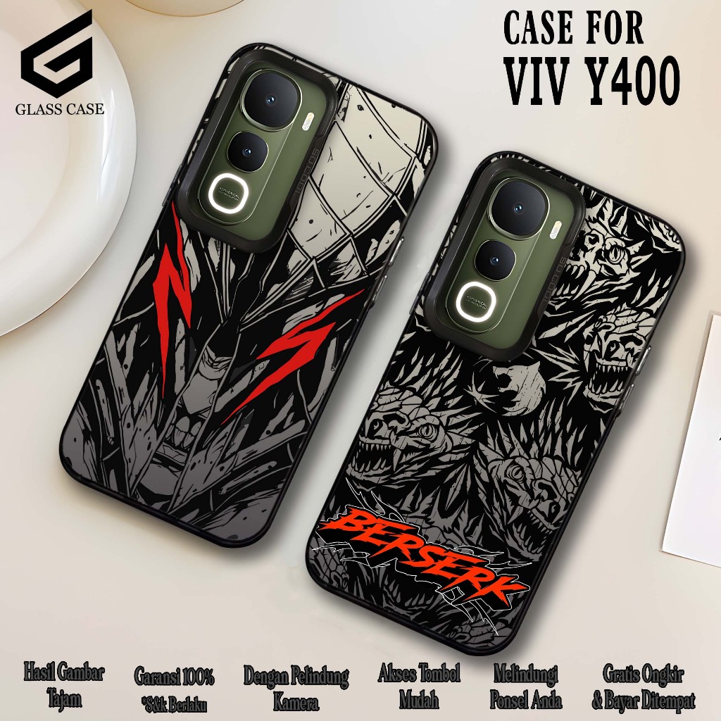 CASE VIVO Y400 SOFTCASE HYBRID IMD PLATE HOLOGRAM PREMIUM SO COOL ( BERSERK NEW ) Casing Glossy