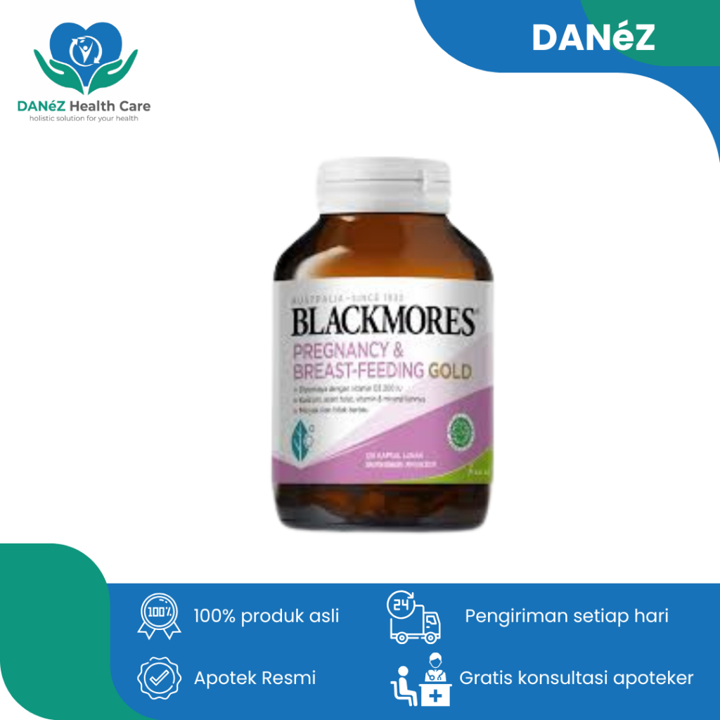 BLACKMORES PREGNANCY & BREASTFEEDING GOLD 60 KAPS VITAMIN UNTUK
