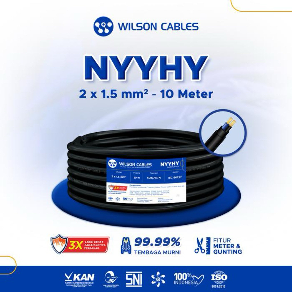kabel wilson NYY 2x1,5 / meter