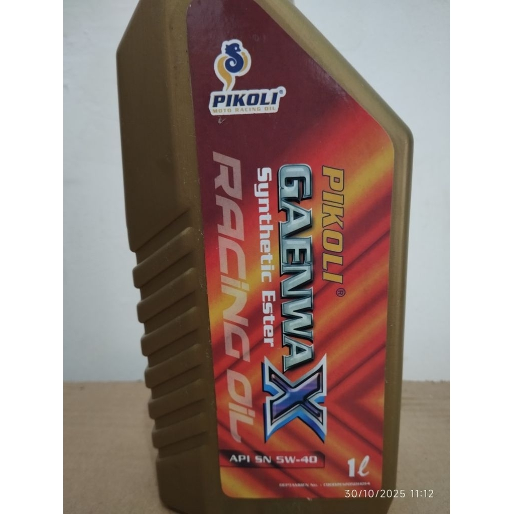 PIKOLI OLI MOTOR GAENWA X SAE 5W40 MULTI ESTER (1 LITER)