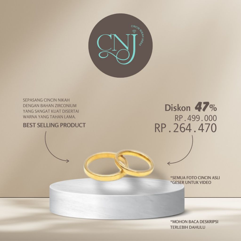 Cincin Nikah Zirconium Sepasang (2)