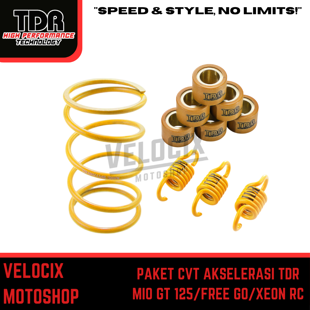 PAKET CVT AKSELERASI TDR MIO GT 125/FREEGO/XEON RC