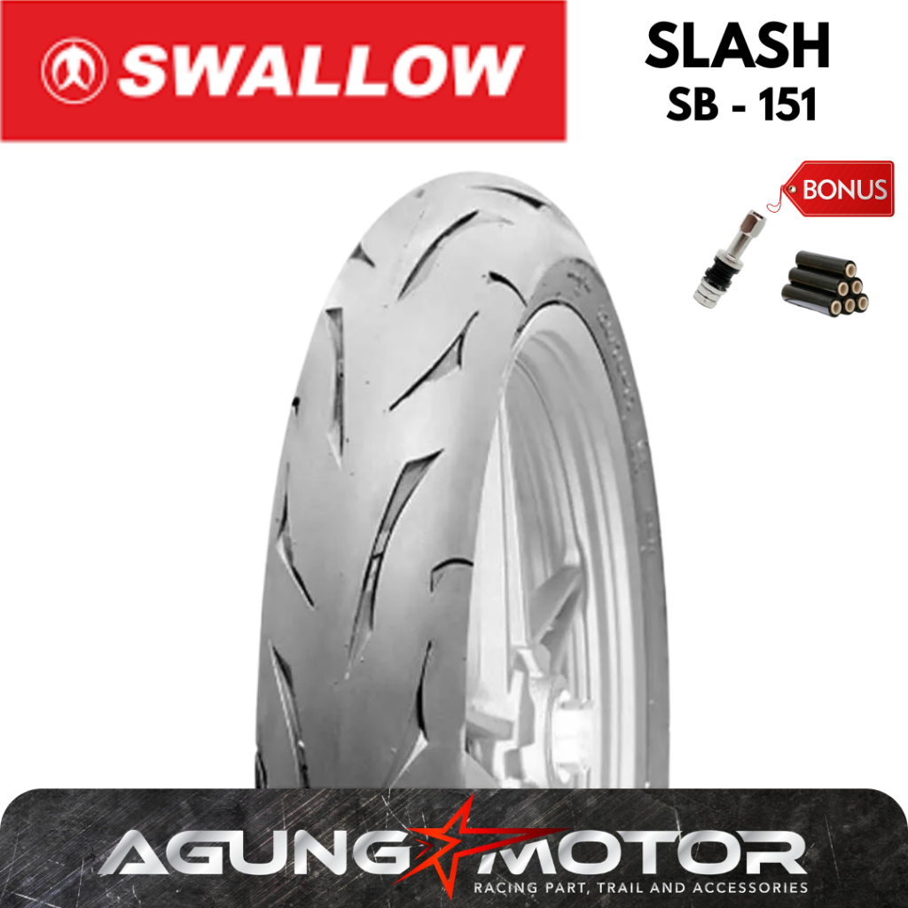 Ban SWALLOW Slash SB-151 Velg 14 Tubeles Scooter Matic RIM VELG 14