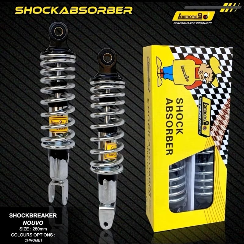 SHOCK BREAKER KOJIMA DBS LAMBORG9 RACING ORIGINAL TOP UP 280MM NOUVO AEROX 155 NMAX NEW 2020 SHOCKBR