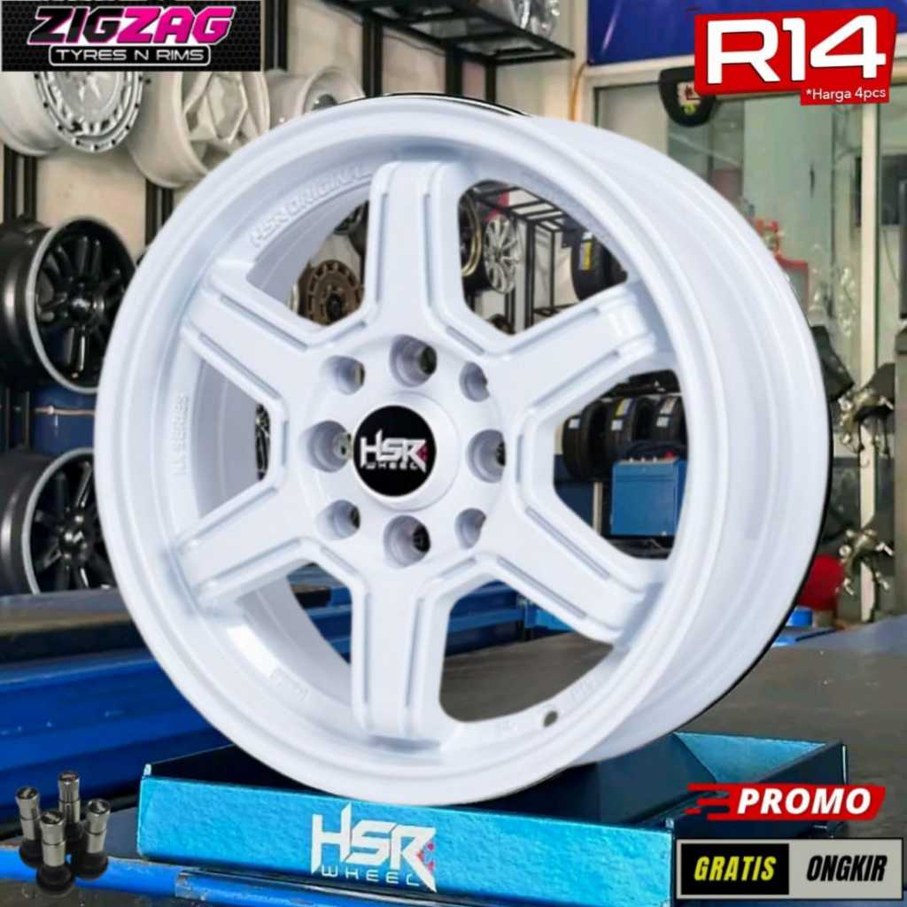 Pelek Velg Mobil HSR Minas Ring 14 Sporty 4Pcs