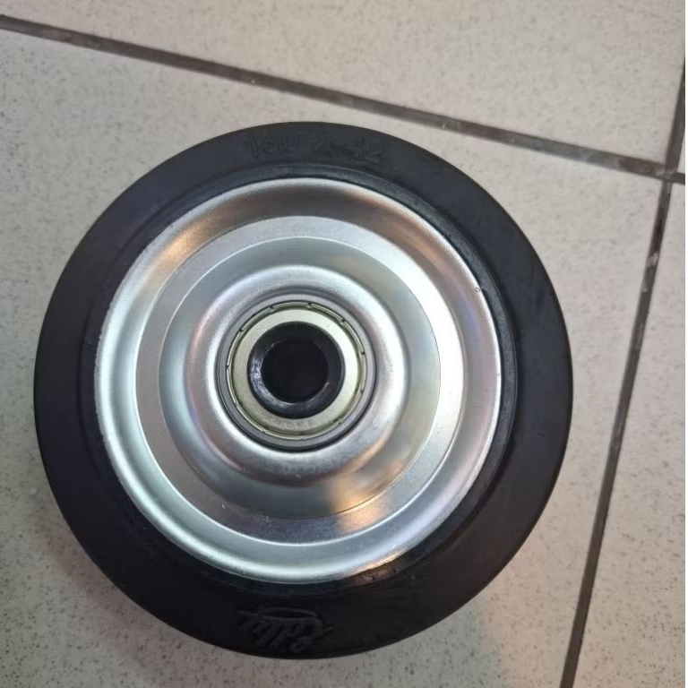 roda karet EDLY 6 inchi tanpa breket / rumah roda