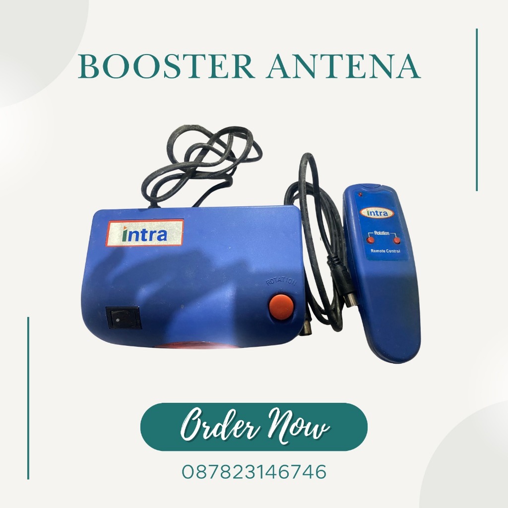Booster Antena Intra/Penguat Sinyal TV Intra dengan Remote Control.