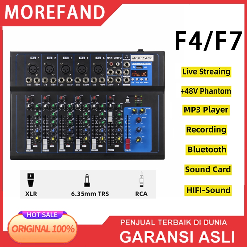 mixer 4 channel 16DSP F4/F7 4/7 Channel Professional Mixer Audio with USB Port Bluetooth Amplifier E