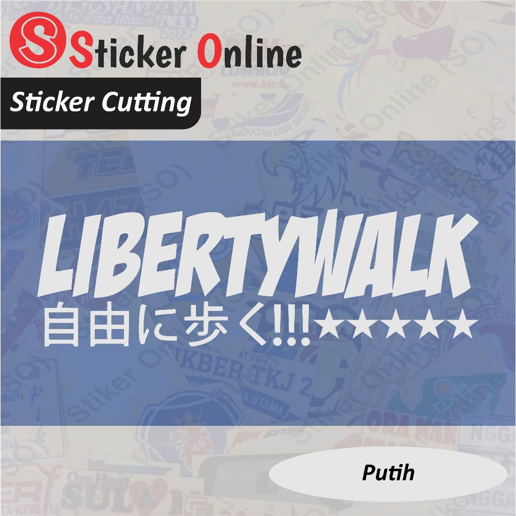 Stiker Liberty Walk Kanji Jumbo | Sticker Liberty Walk Kanji BIG Size Motor Mobil