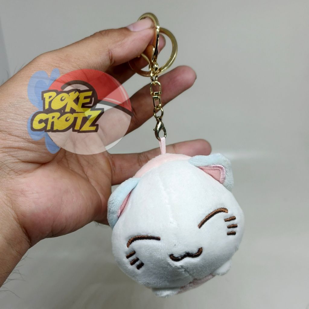 Boneka Fun Claw Taiyaki Cat fish plush soft toy keychain key ring 11cm