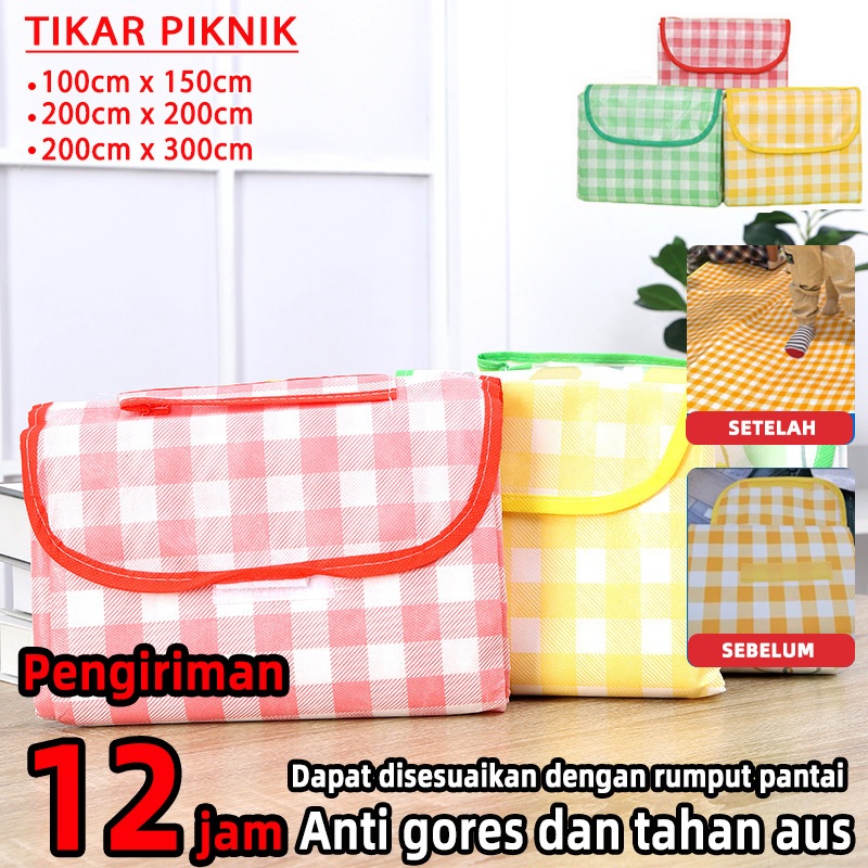 [Istimewa] tikar estetik untuk piknik kain alas piknik tikar lipat piknik 200 x200 alas kain piknik 