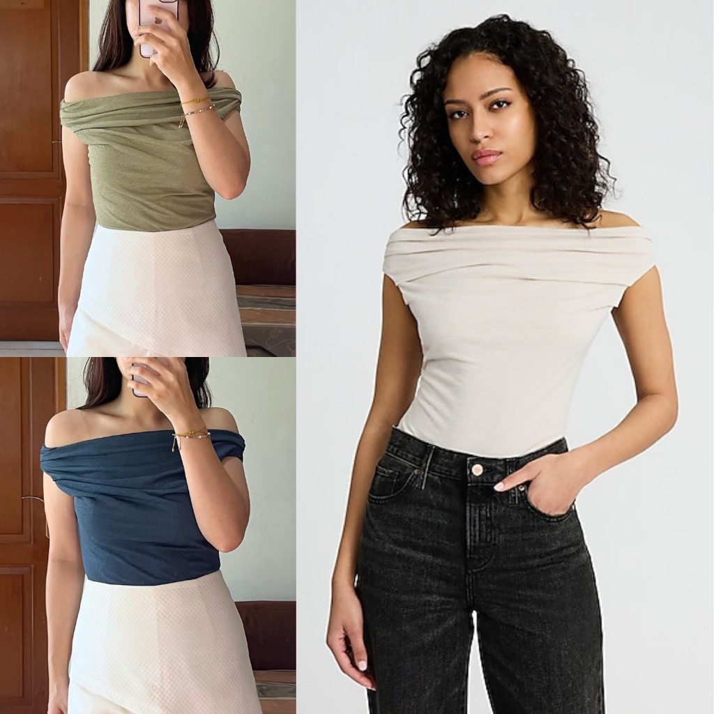 EXPRESS Boatneck Cap Sleeve bodysuit