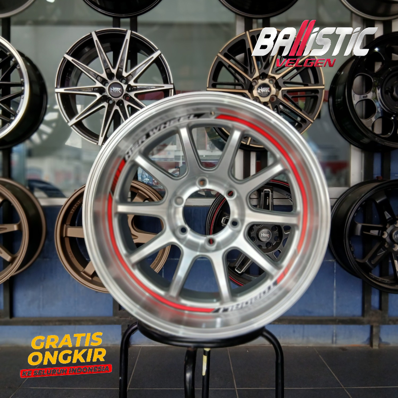 Velg Mobil Pajero FORTUNER R18 HSR TOBOALI Ring 18 lebar 9,5 inci H6x139,7ET0 SILVER