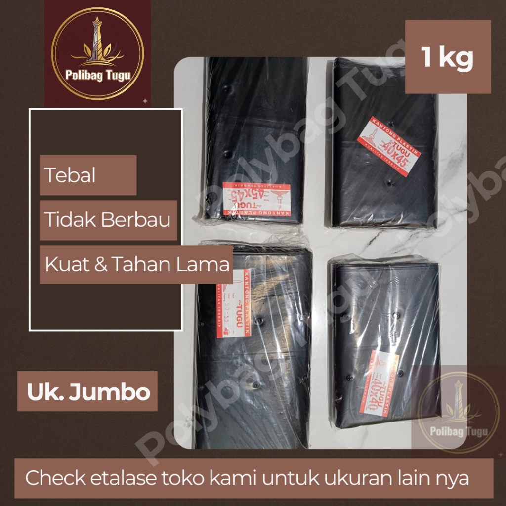 1kg - Polybag Tanaman Ukuran Jumbo Plastik Polybag / Polibag Tanaman Untuk Pembesaran Terlaris