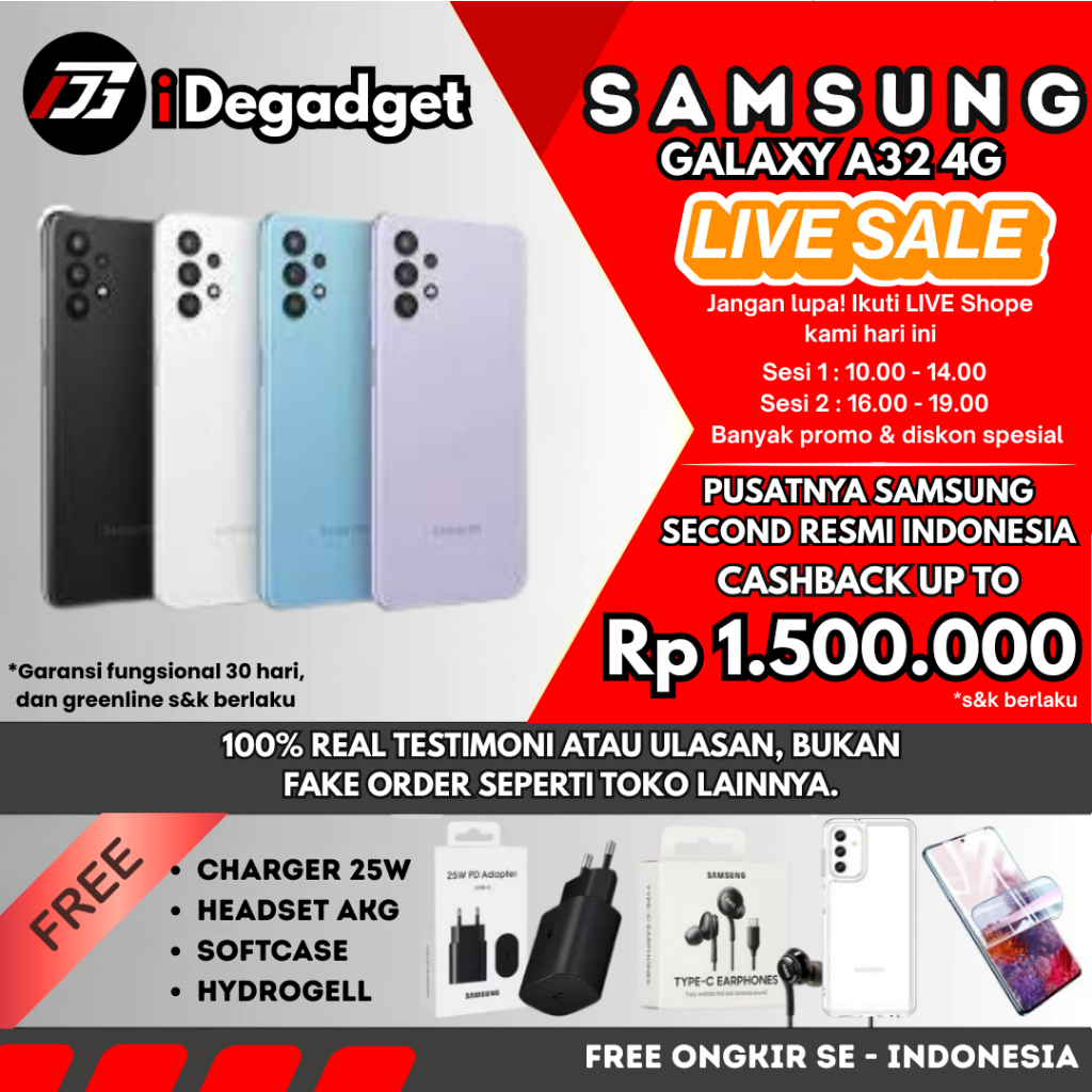 Samsung Galaxy A32 SEIN 8/128GB & 6/128GB Second Original Fullset