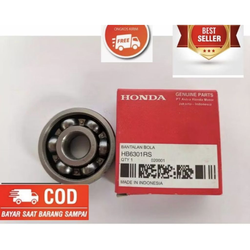 Bearing Motor 6301 Laher Roda Belakang Astrea Supra Kharisma Jupiter