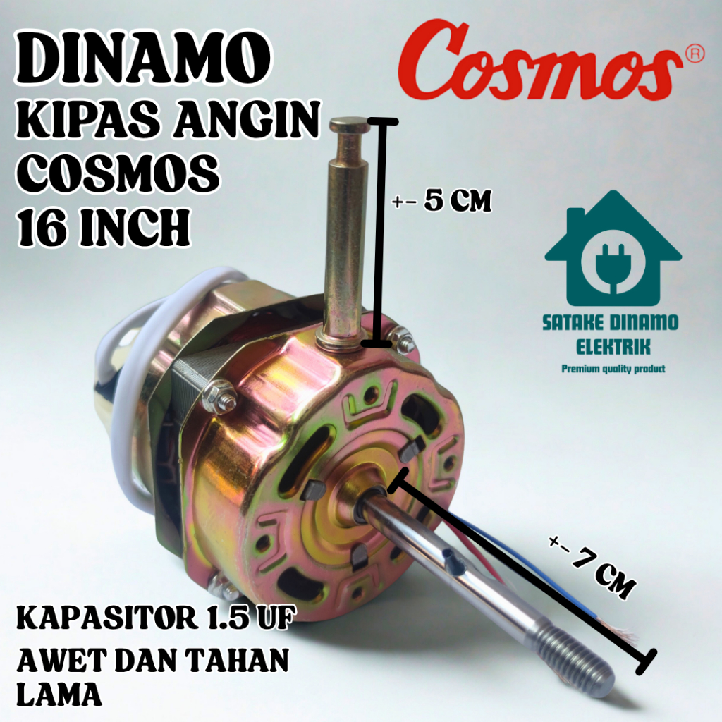 Dinamo Kipas Angin Cosmos 12-16 Inch Kapasitor 1.5 UF dinamo mesin kipas angin