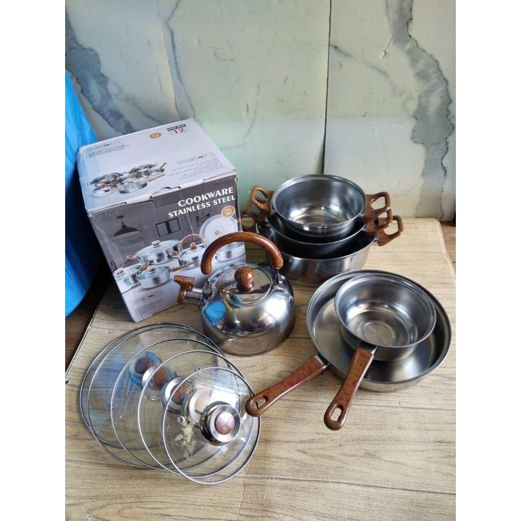 PANCI SET 12 PCS HAPPY CALL STAINLESS STEEL PROMO