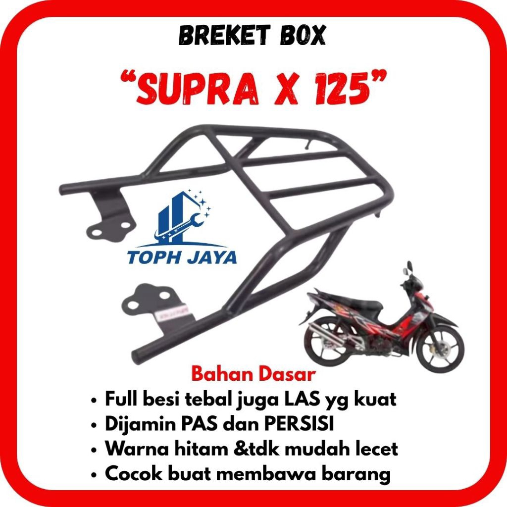Breket, Behel, Begel Box Belakang Motor Honda Supra X125