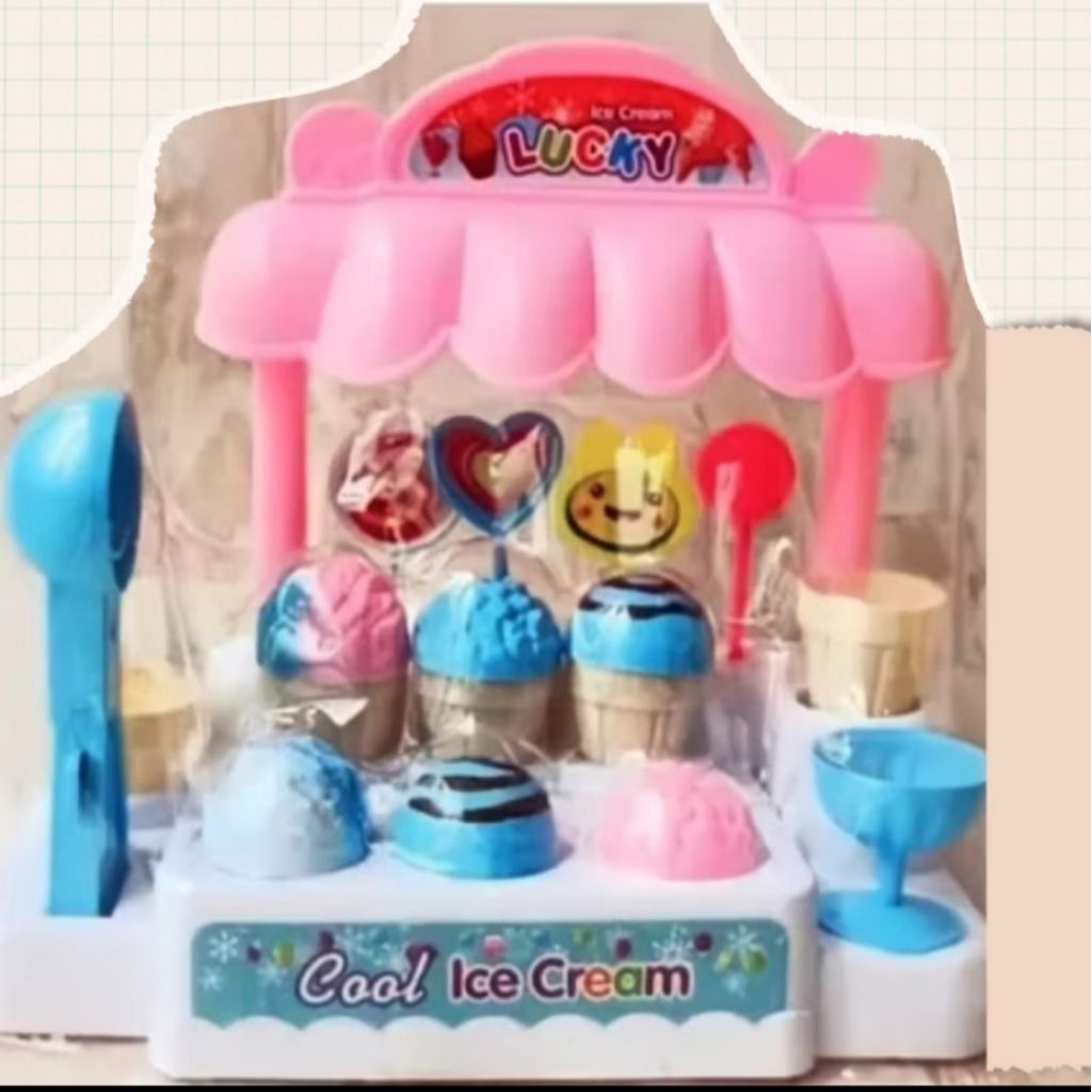 [PROMO]Mainan anak gerobak es krim / ice cream set nyala dan bunyi terlaris Li 1