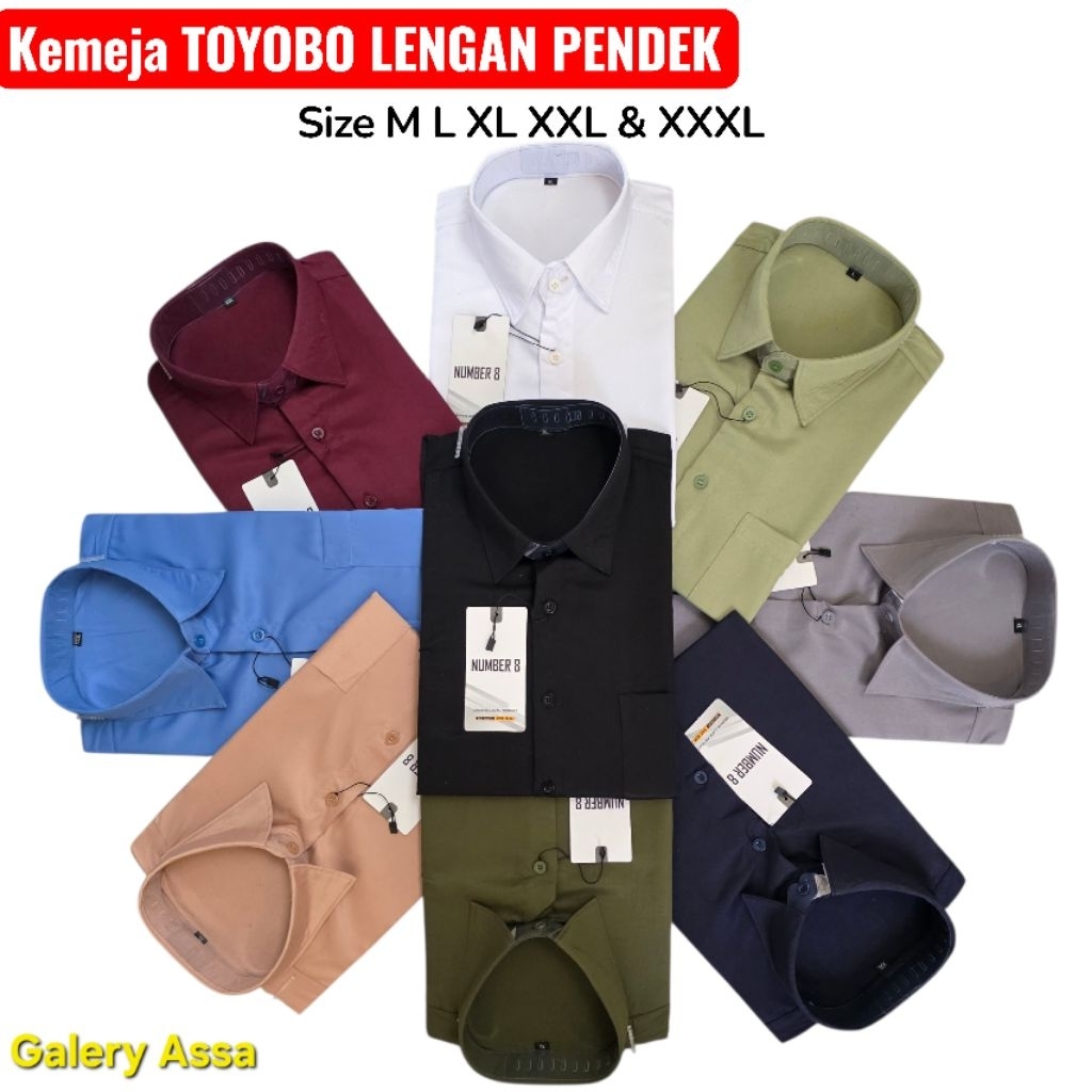 Kemeja Pria Lengan Pendek Toyobo Premium Kemeja Kantor Formal Hem casual
