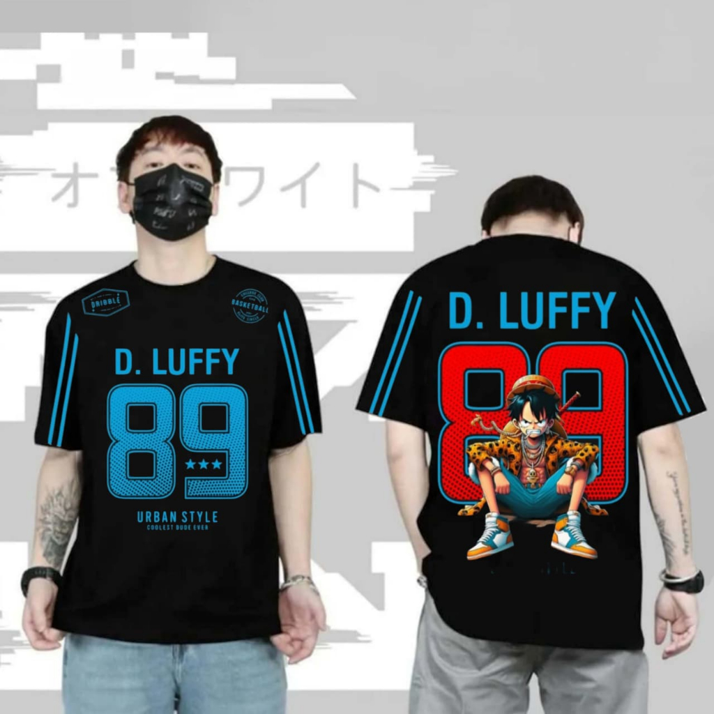 BAJU KAOS DISTRO ONE PIECE 89/T-SHIRT COTTON COMBED 30S/ATASAN LENGAN PENDEK TERBARU/BAJU KAOS MOTIF