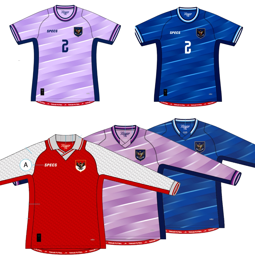 Jersey Kaos Timnas Specs TIMNAS FUTSAL HOME AWAY JSY 25 Original
