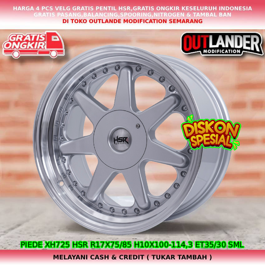 Velg celong ring17 untuk mobil Camry| Voxy| Corolla Cross| Yaris coss| dll velg hsr PIEDE R17