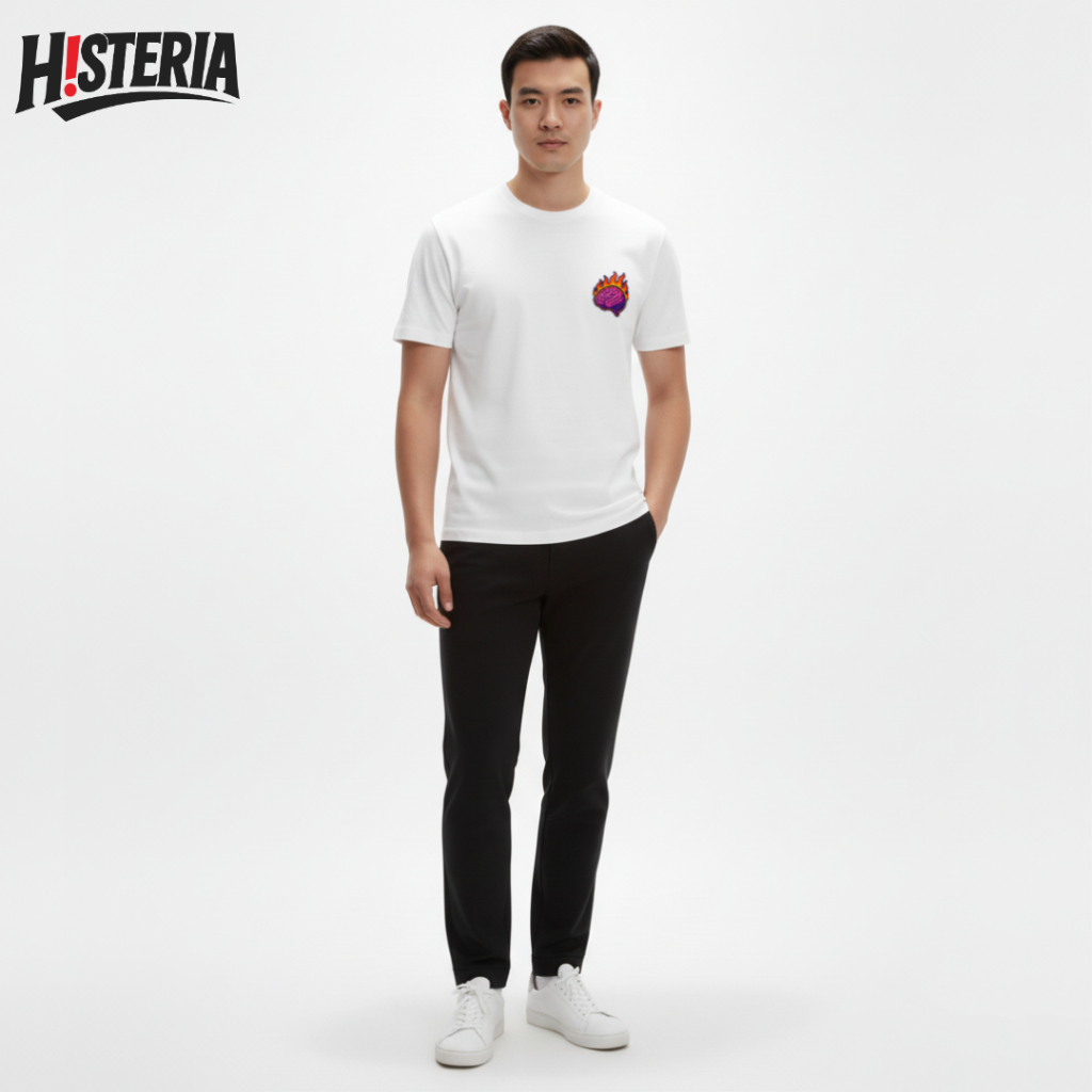 T-Shirt Brain Attack Original HSteria – Kaos Unisex Cotton Combed 30s Streetwear