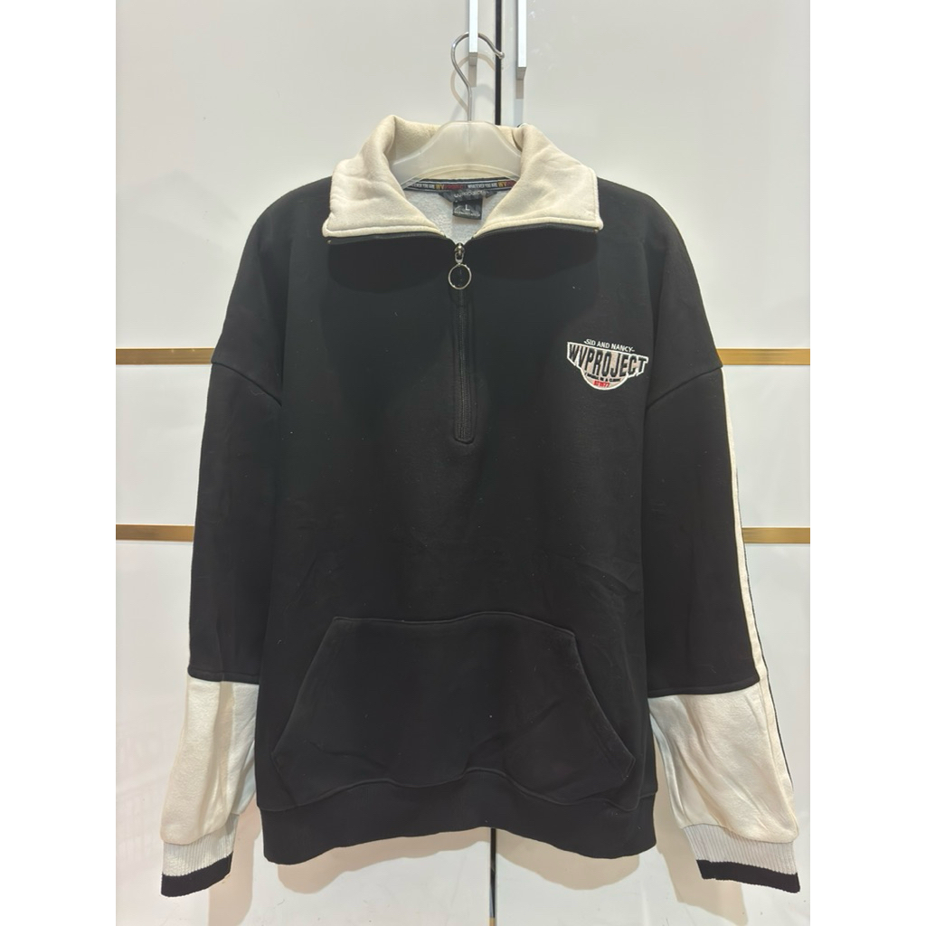 Jaket halfzip WV Project black white