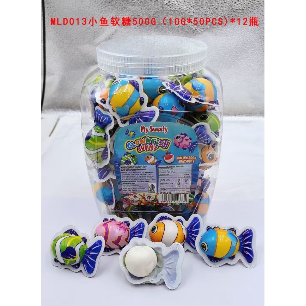 Permen Cemilan Snack Gummy Yupi Ikan Badut Nemo Mainan Anak Murah (isi 50 pcs)